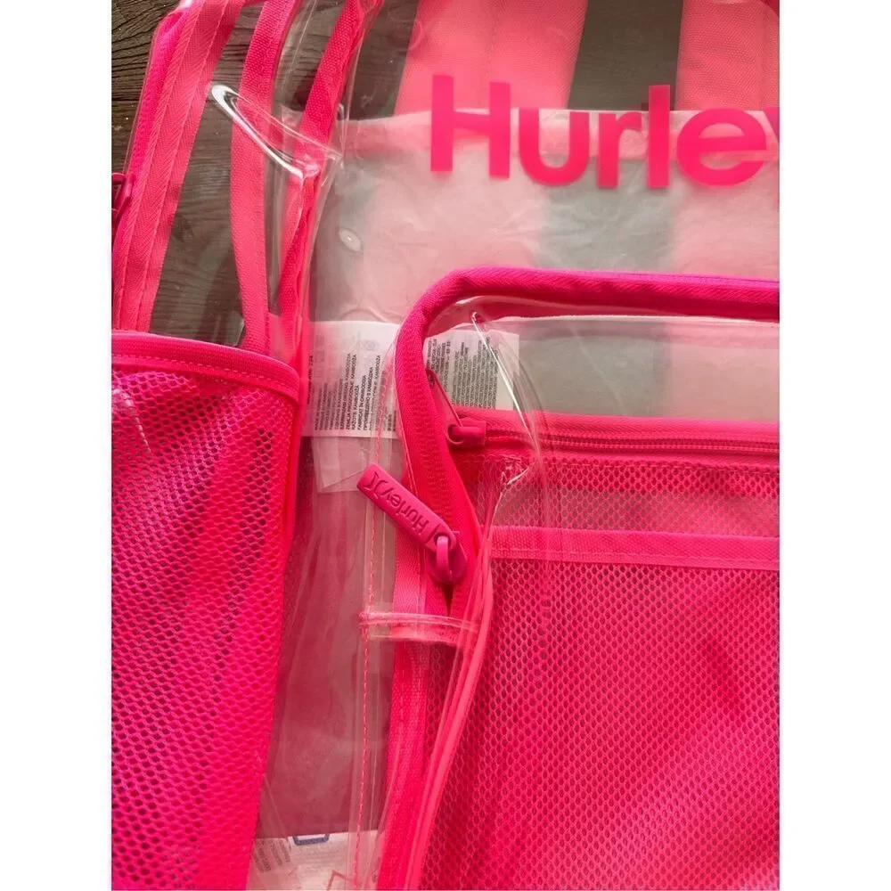 Hurley Clear Daypack Backpack-Hyper Pink - NWT